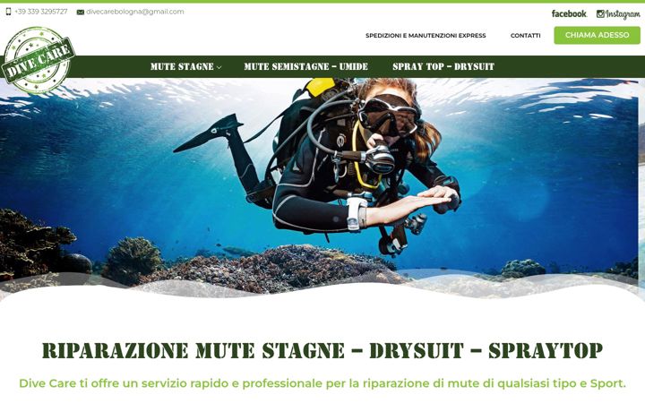 Snímek obrazovky divecare.it