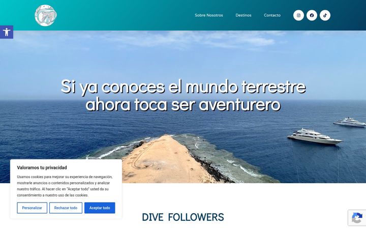 Screenshot of divefollowers.com