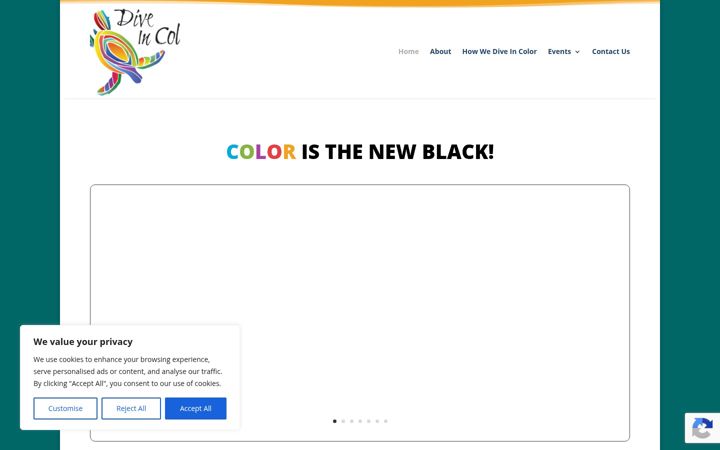 Screenshot of diveincolor.com