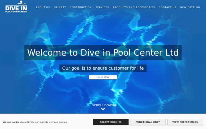 Screenshot of diveinpool-cy.com