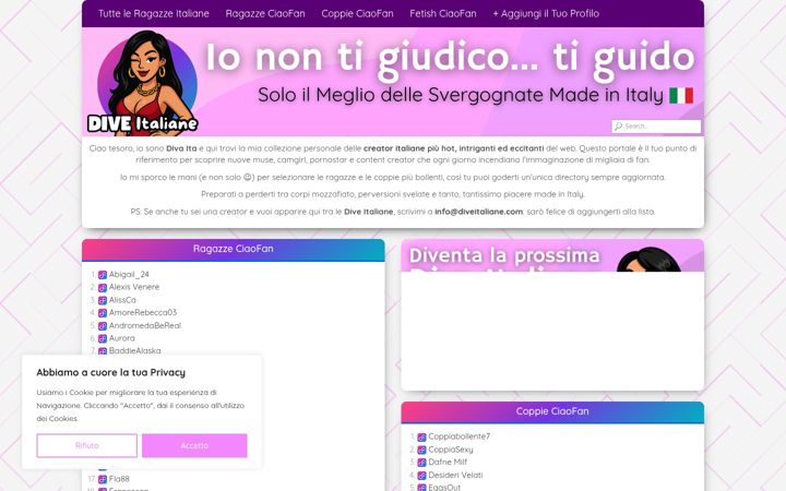 Screenshot of diveitaliane.com