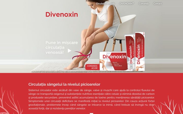 Екранна снимка на divenoxin.ro