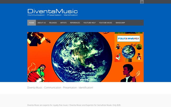 Screenshot of diventa-music.com