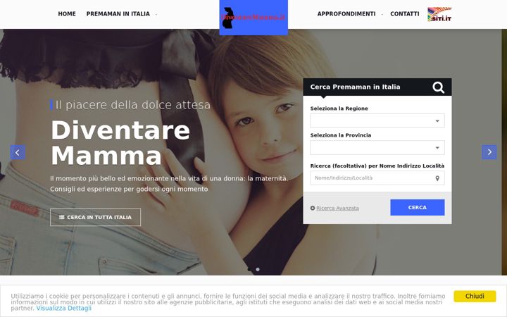 Screenshot of diventaremamma.it