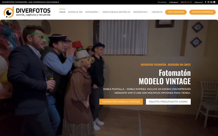 Zrzut ekranu diverfotos.es