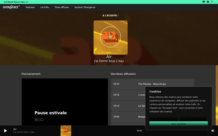 Screenshot of divergence-fm.org