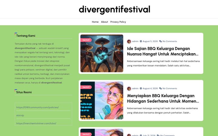 Ekrano kopija divergentifestival.org