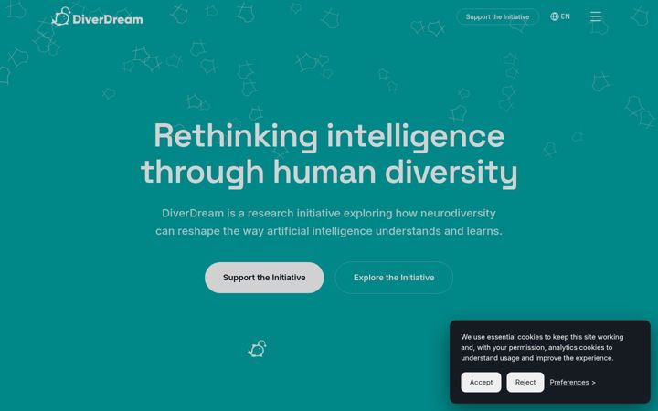 Screenshot of divermind.org