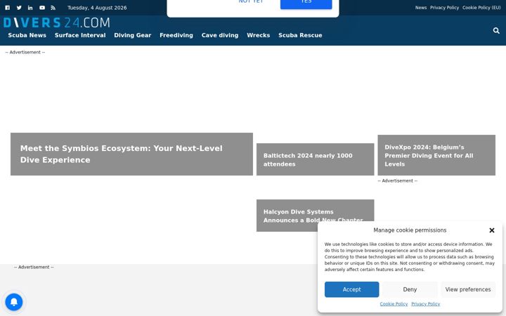 Screenshot of divers24.com