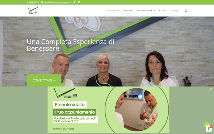 Screenshot of diversamentebenessere.it