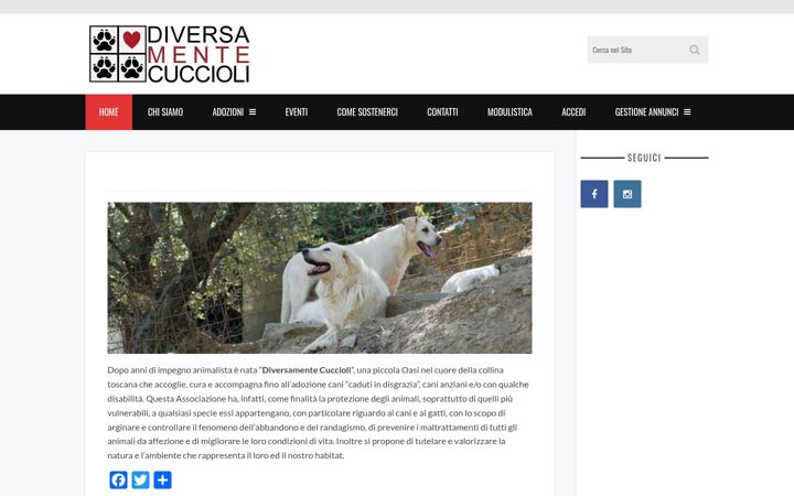Screenshot von diversamentecuccioli.it