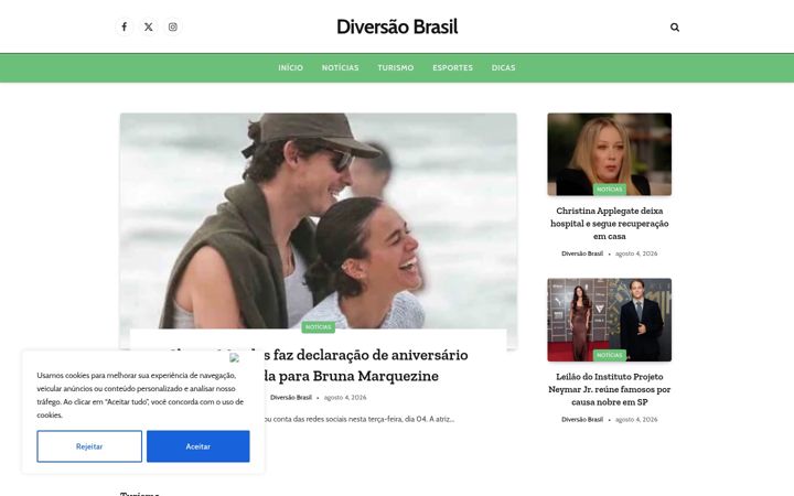 Ekrano kopija diversaobrasil.com.br