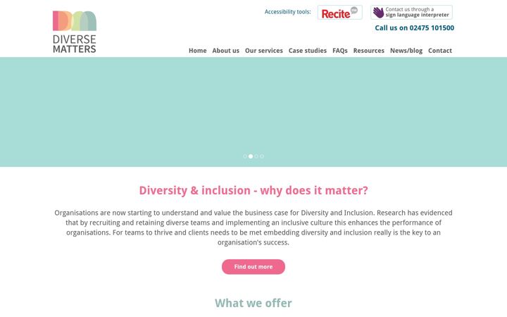 Zrzut ekranu diversematters.co.uk