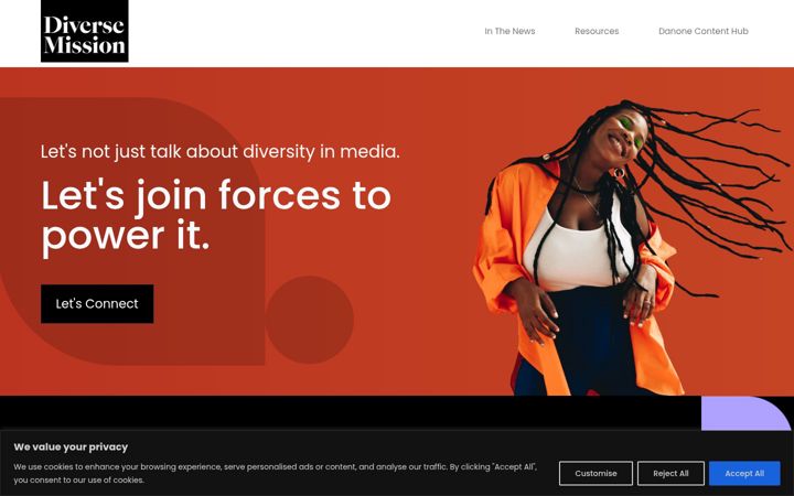 Screenshot of diversemission.com