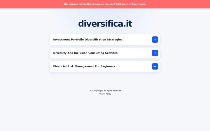 Screenshot of diversifica.it