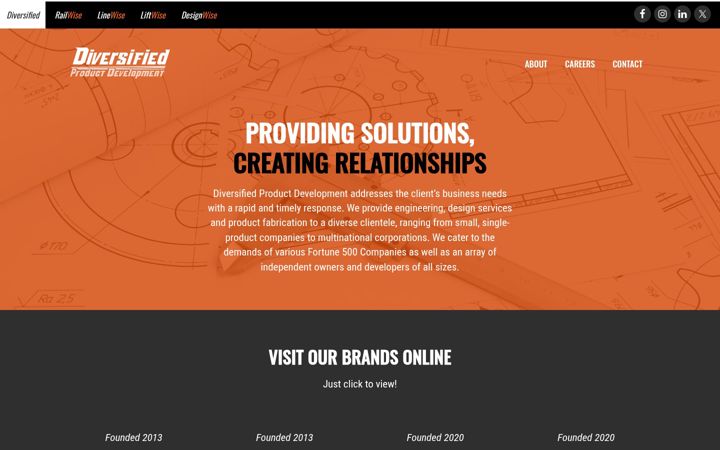 Screenshot of diversifiedproduct.com