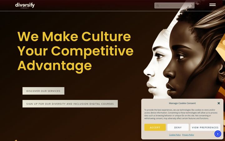 Екранна снимка на diversifyconsult.no