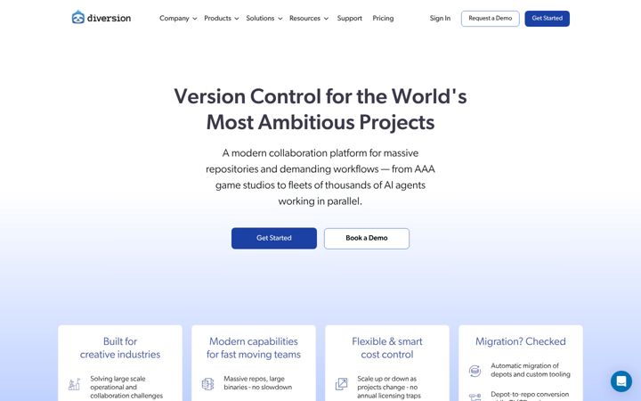 Screenshot of diversion.dev