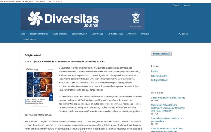 Ekrano kopija diversitasjournal.com.br