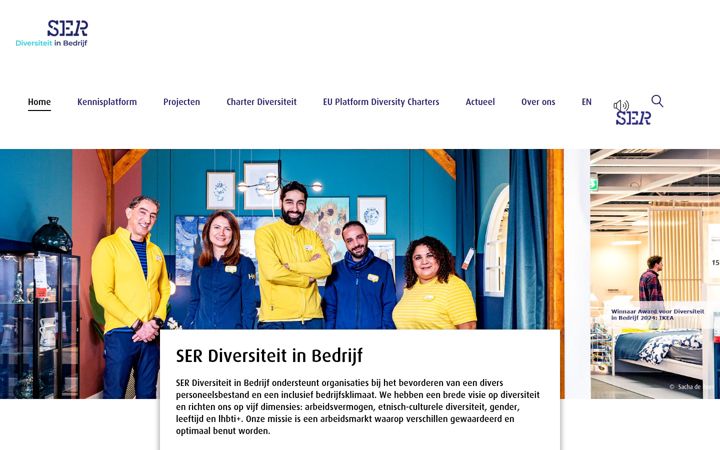 Snimka zaslona za diversiteitinbedrijf.nl