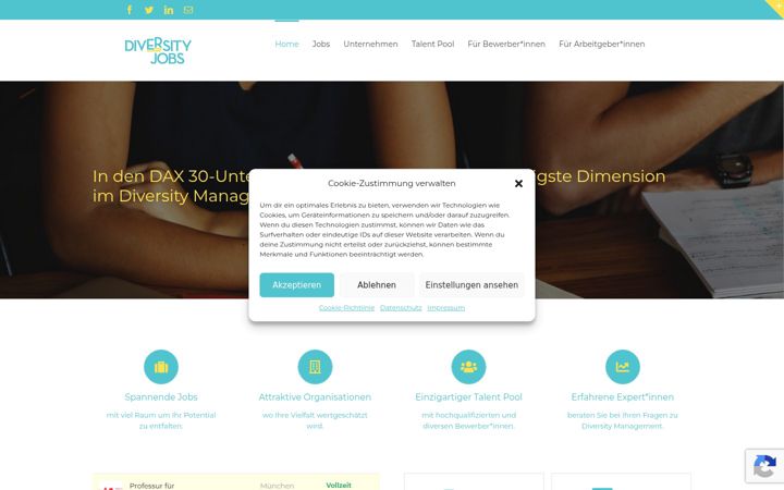 Screenshot of diversity-jobs.de