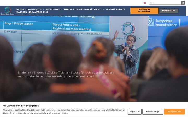 Captura de ecrã de diversitycharter.se