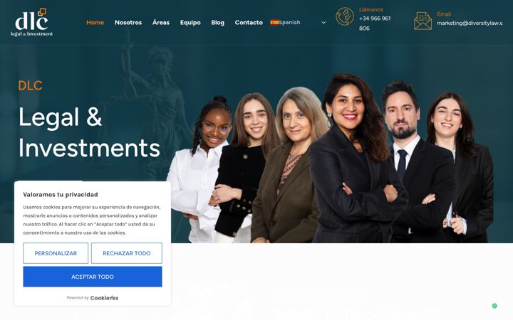 Ekrānuzņēmums no diversitylaw.es