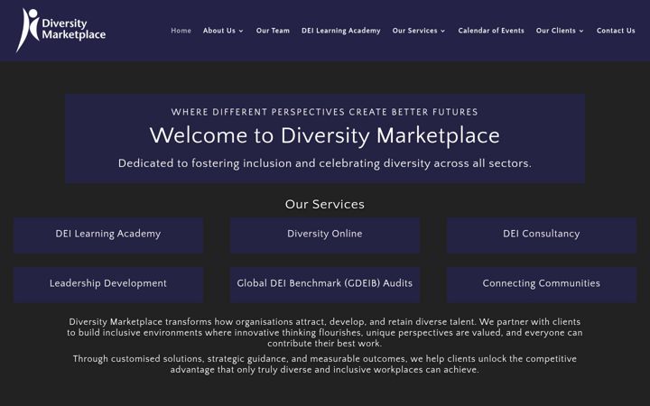 Zrzut ekranu diversitymarketplace.co.uk