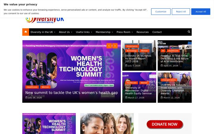Screenshot of diversityuk.org