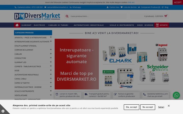 Екранна снимка на diversmarket.ro