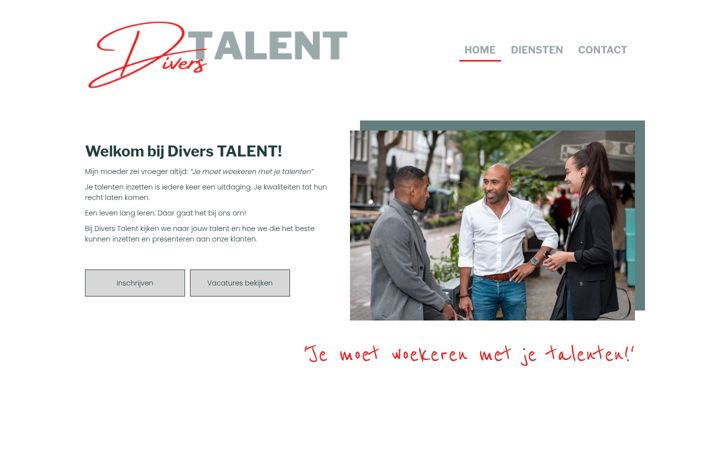 Snimka zaslona za diverstalent.nl