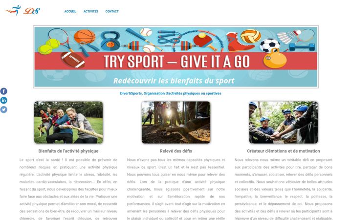 Captura de pantalla de divertisports.fr