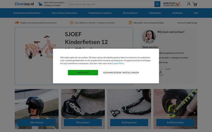 Snimka zaslona za diverzus.nl