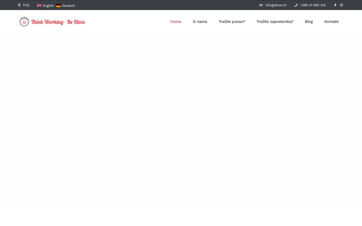 Screenshot of dives.hr