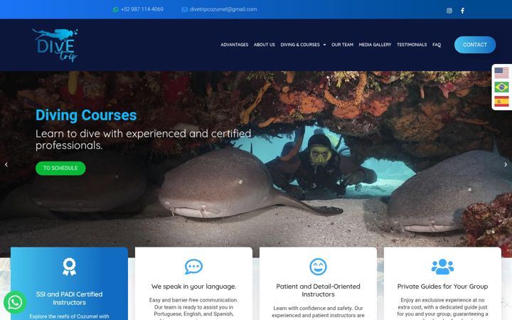 Screenshot of divetripcozumel.com