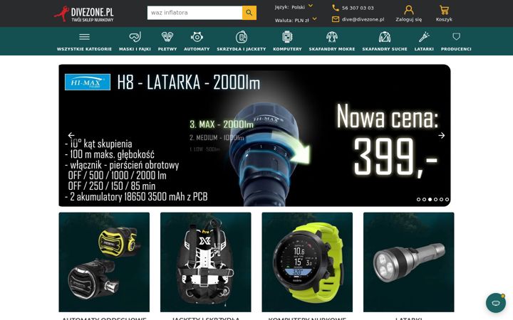 Screenshot of divezone.pl