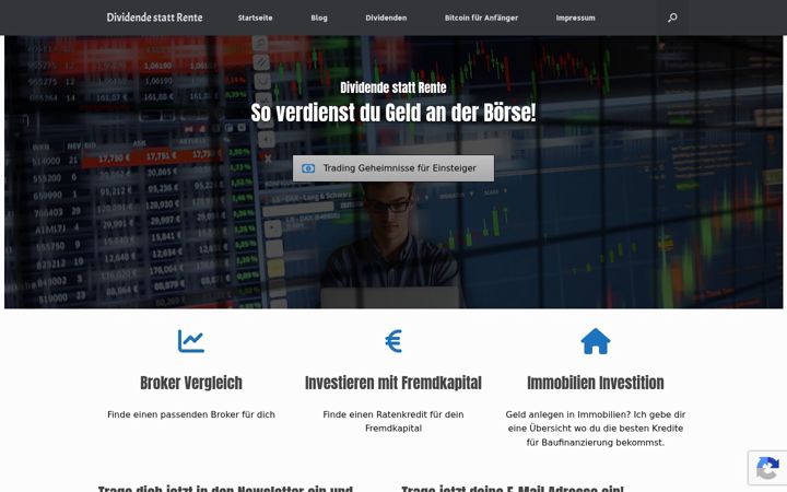 Skärmbild av dividende-statt-rente.de