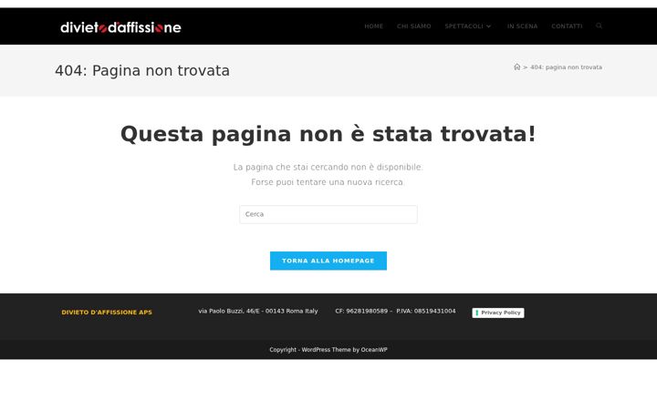 Screenshot of divietodaffissione.it