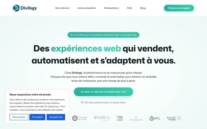 Captura de pantalla de divilogy.fr
