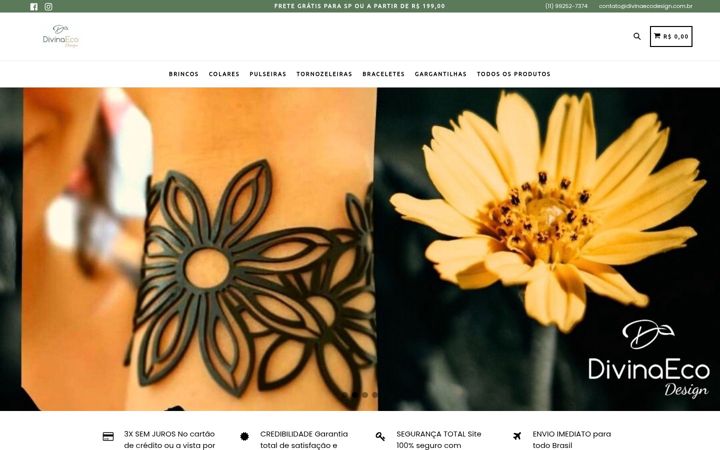 Ekrano kopija divinaecodesign.com.br