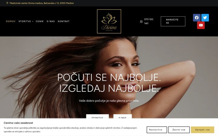 Screenshot ta' divinaestetika.si