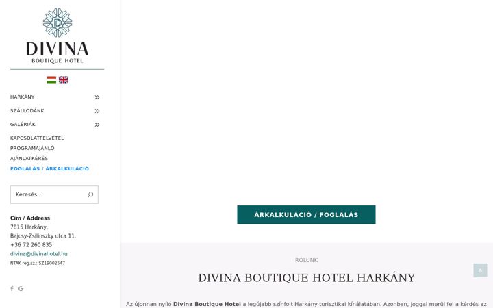 Screenshot of divinahotelharkany.hu
