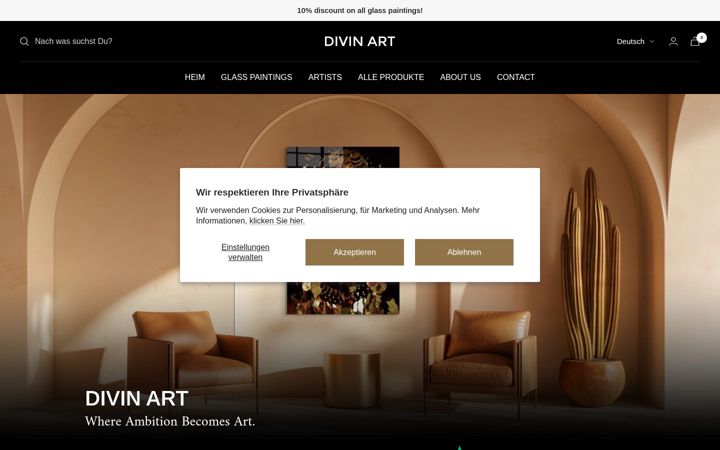 Screenshot of divinart.de