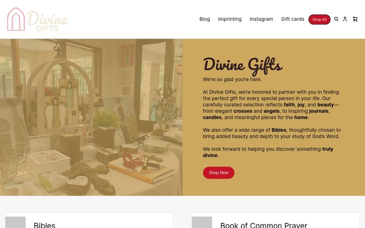 Screenshot of divine-gifts.store