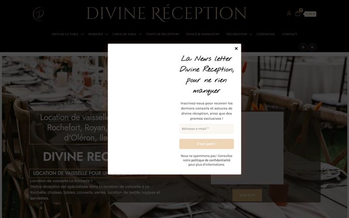 Captura de pantalla de divine-reception.fr