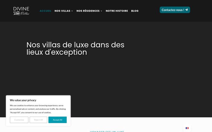 Screenshot of divine-villas.com