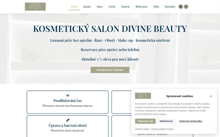 Screenshot di divinebeauty.cz