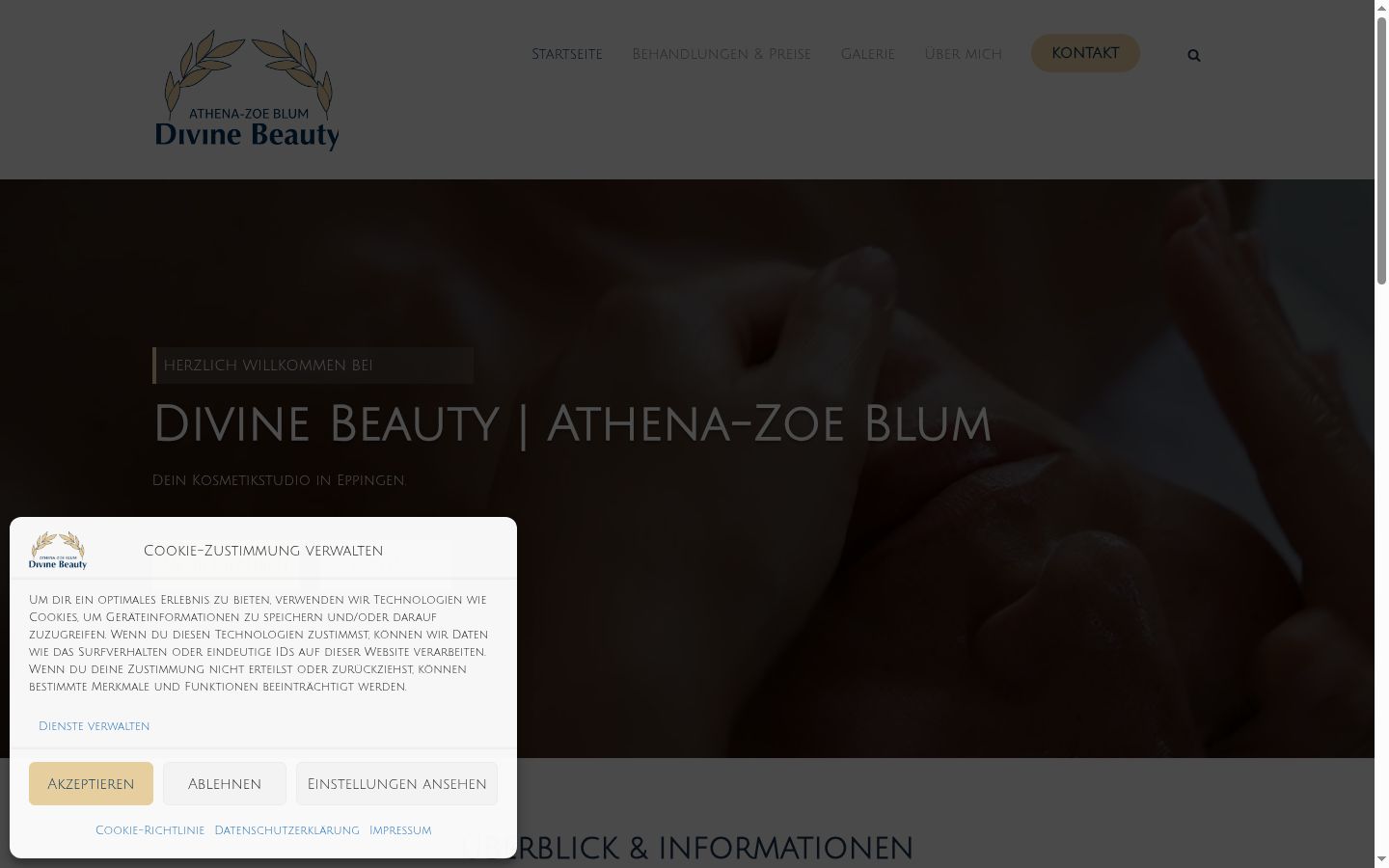 Screenshot of the consent banner shown before any interaction