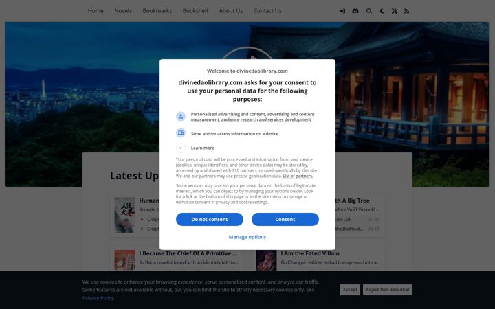 Screenshot of divinedaolibrary.com