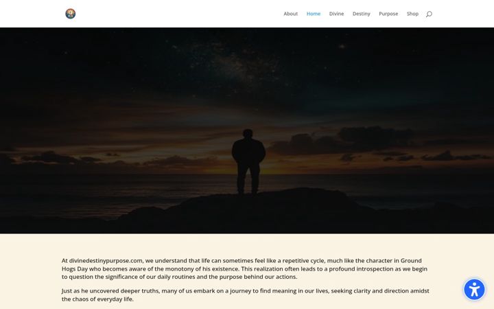 Screenshot of divinedestinypurpose.com